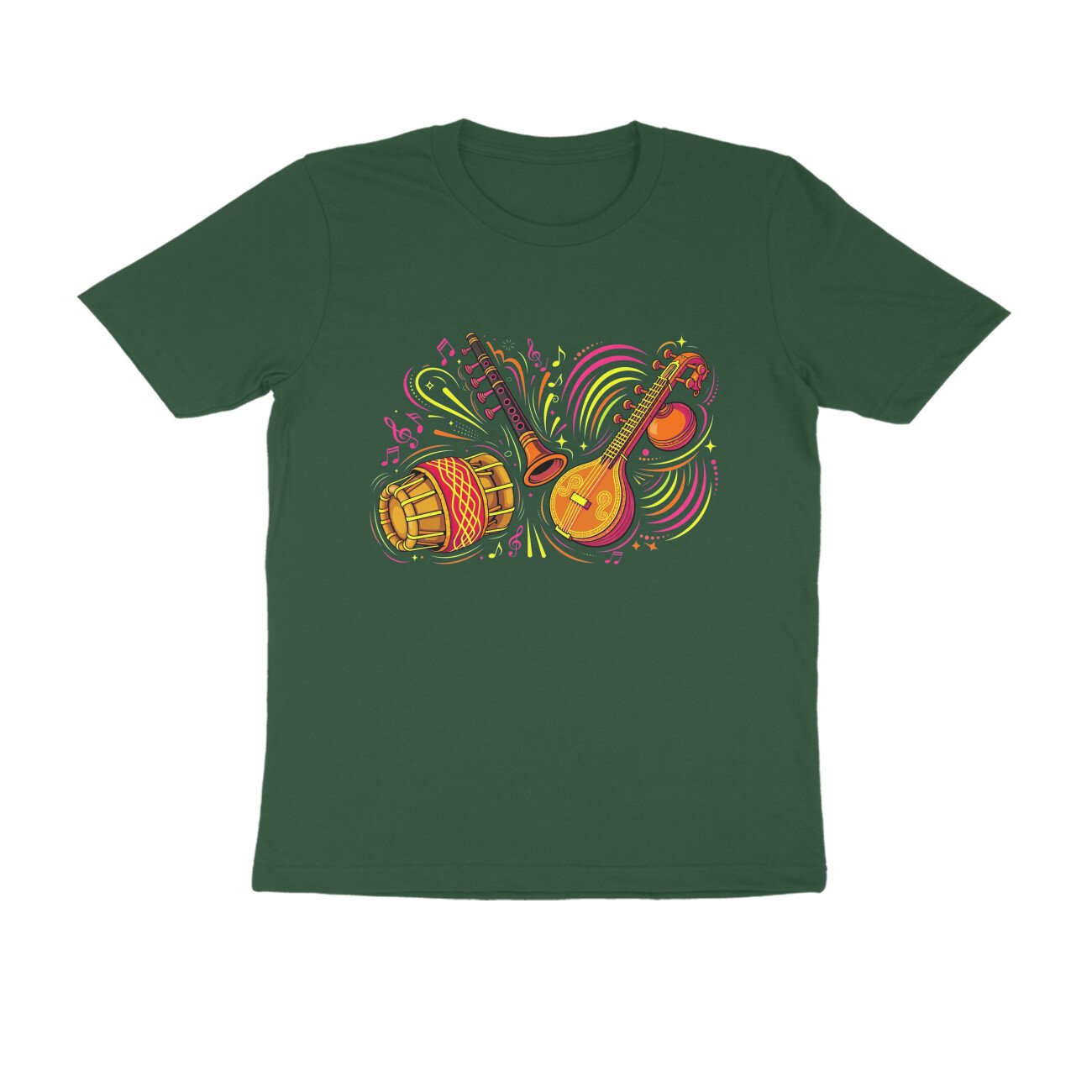 Tamil Musical Instruments T-Shirt | Traditional Tamil Music | South Indian Folk Music Art - Image 6