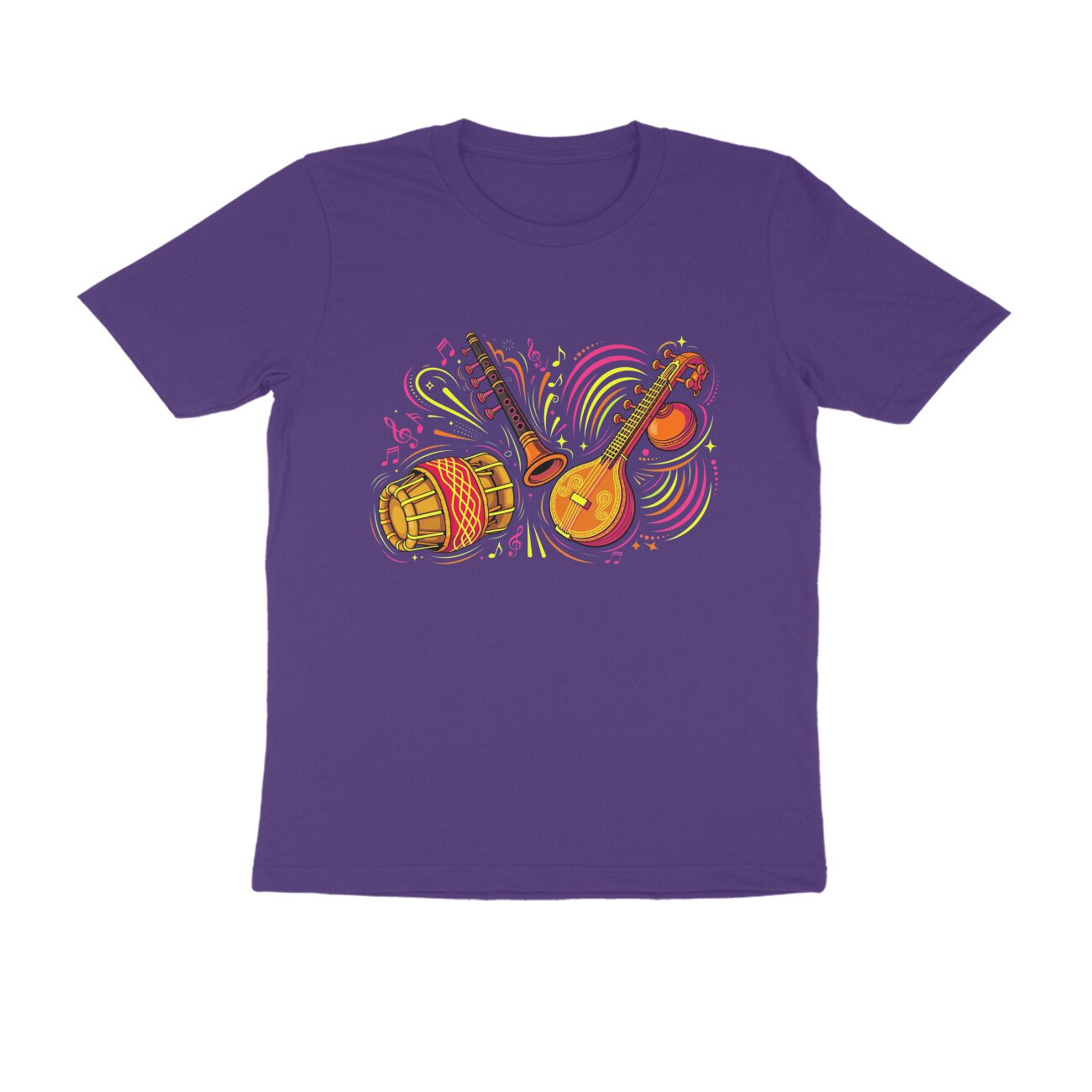 Tamil Musical Instruments T-Shirt | Traditional Tamil Music | South Indian Folk Music Art - Image 7