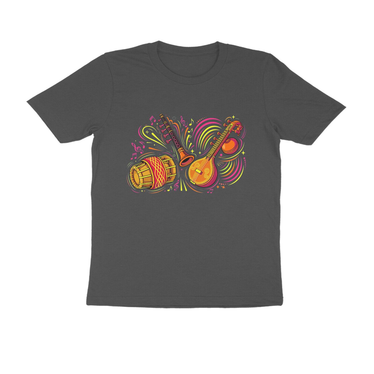 Tamil Musical Instruments T-Shirt | Traditional Tamil Music | South Indian Folk Music Art - Image 11