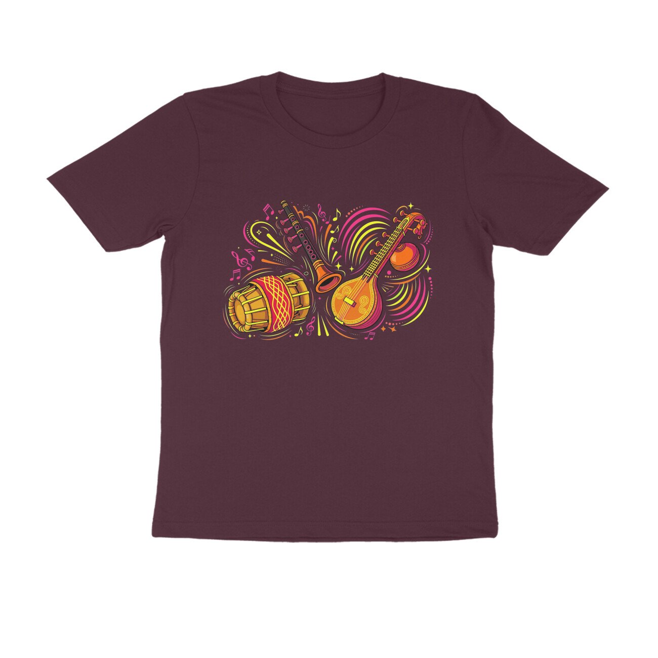 Tamil Musical Instruments T-Shirt | Traditional Tamil Music | South Indian Folk Music Art - Image 12
