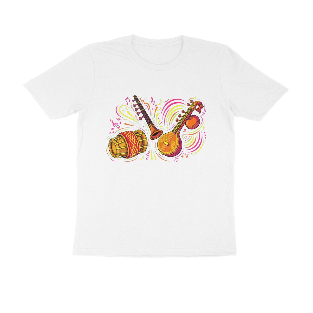 Tamil Musical Instruments T-Shirt | Traditional Tamil Music | South Indian Folk Music Art - Image 14