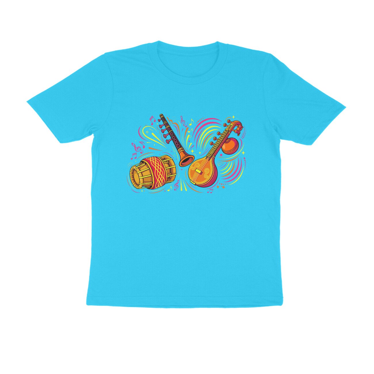 Tamil Musical Instruments T-Shirt | Traditional Tamil Music | South Indian Folk Music Art - Image 15