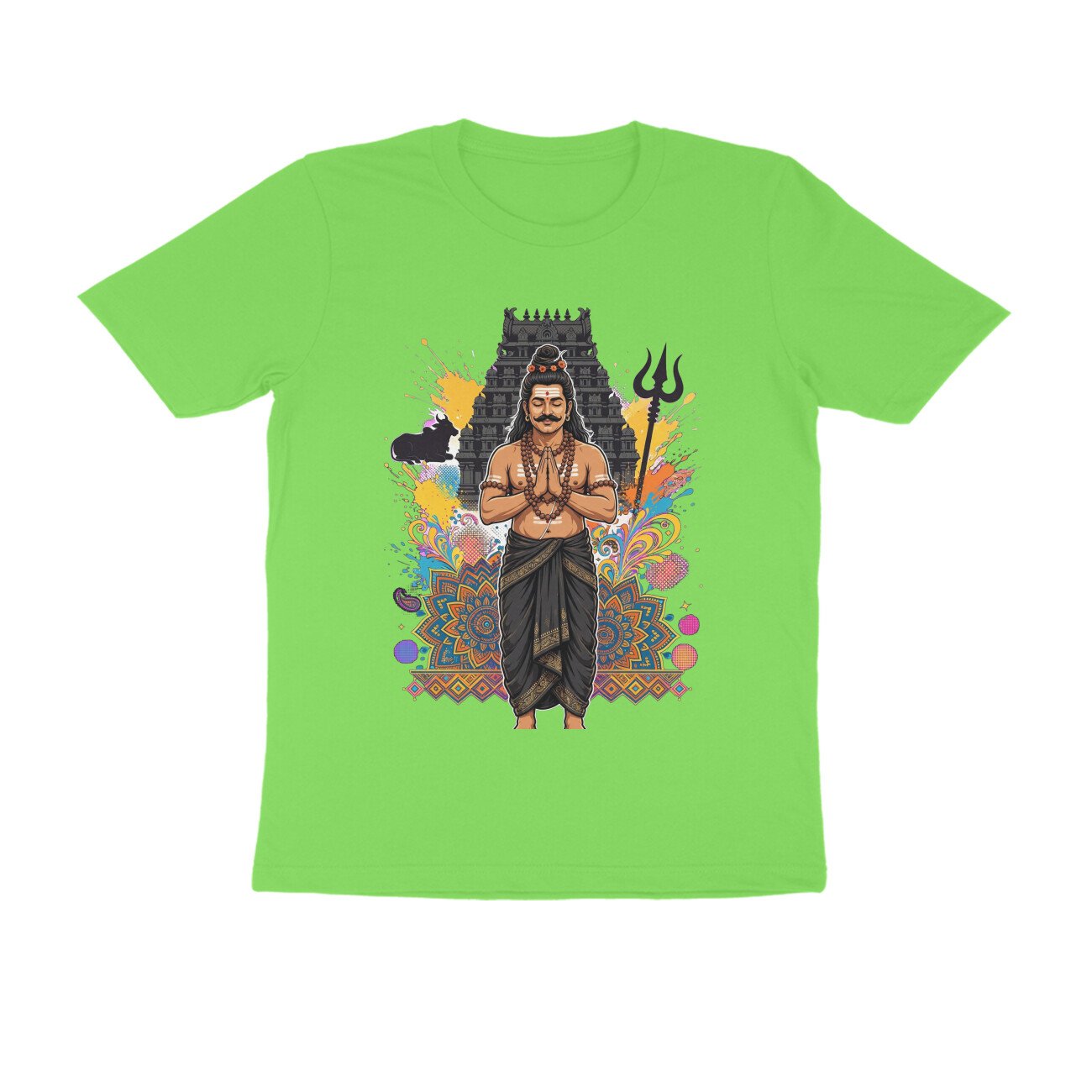 Tamil Shiva Devotee Praying T-Shirt | Lord Shiva Bhakti | Tamil Shaivism & Spiritual Art - Image 5