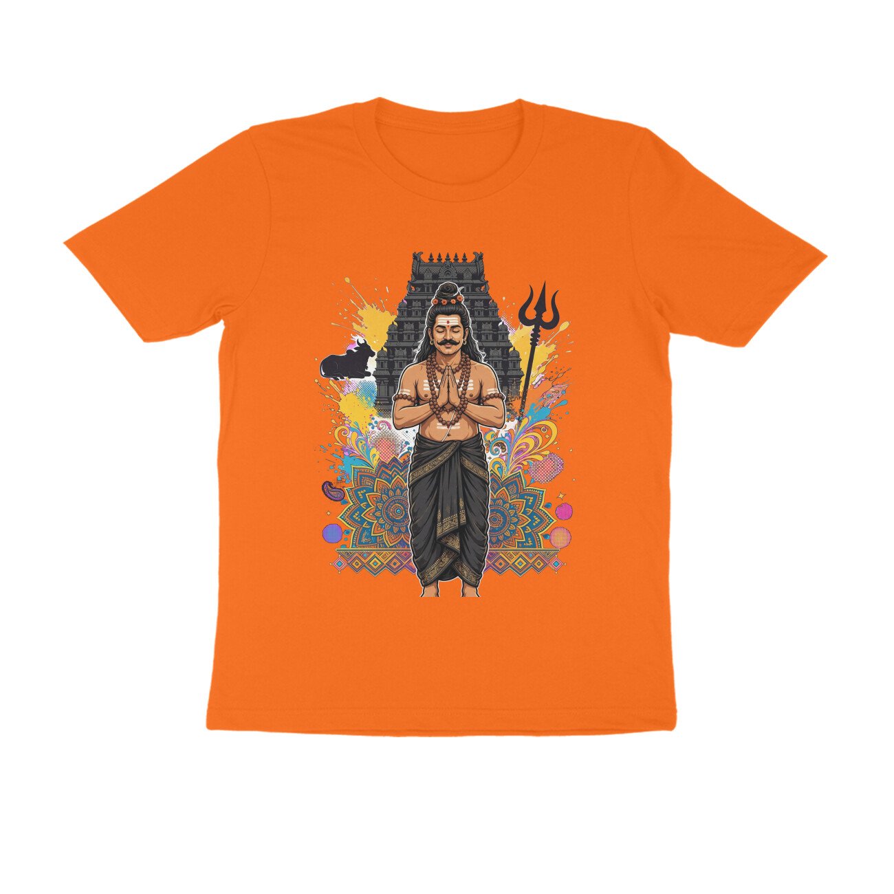 Tamil Shiva Devotee Praying T-Shirt | Lord Shiva Bhakti | Tamil Shaivism & Spiritual Art - Image 7
