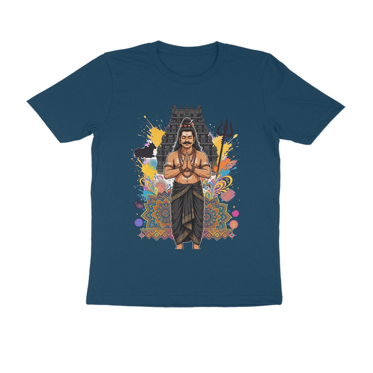 Tamil Shiva Devotee Praying T-Shirt | Lord Shiva Bhakti | Tamil Shaivism & Spiritual Art - Image 9