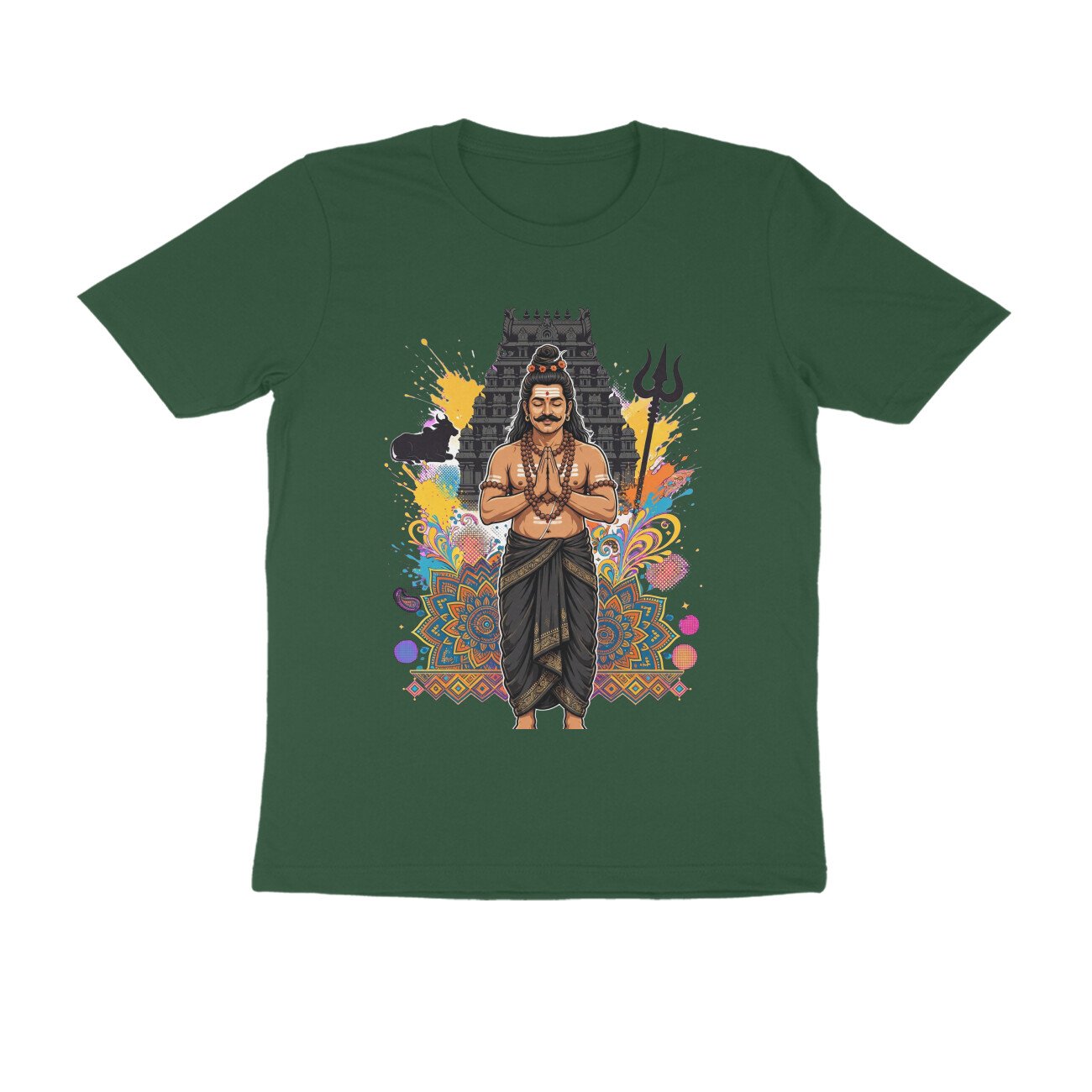 Tamil Shiva Devotee Praying T-Shirt | Lord Shiva Bhakti | Tamil Shaivism & Spiritual Art - Image 10