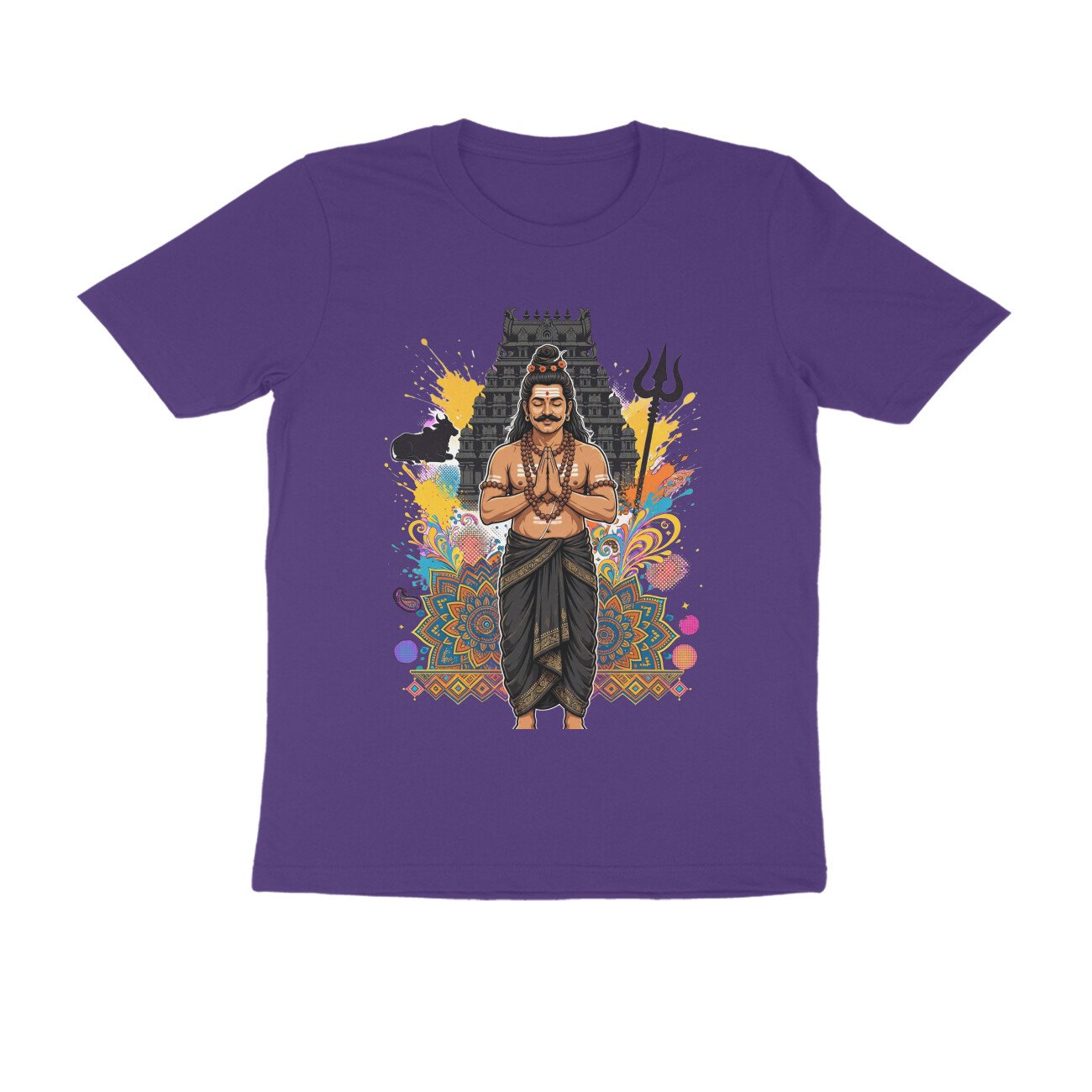 Tamil Shiva Devotee Praying T-Shirt | Lord Shiva Bhakti | Tamil Shaivism & Spiritual Art - Image 11