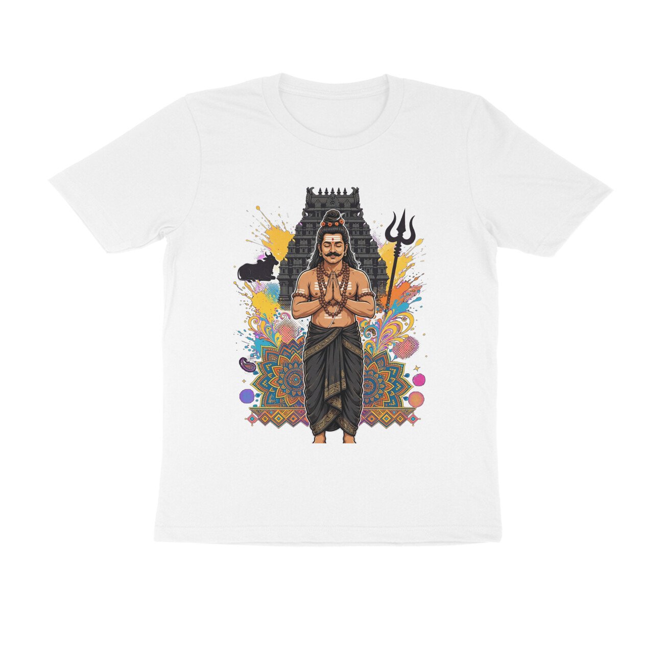 Tamil Shiva Devotee Praying T-Shirt | Lord Shiva Bhakti | Tamil Shaivism & Spiritual Art - Image 12