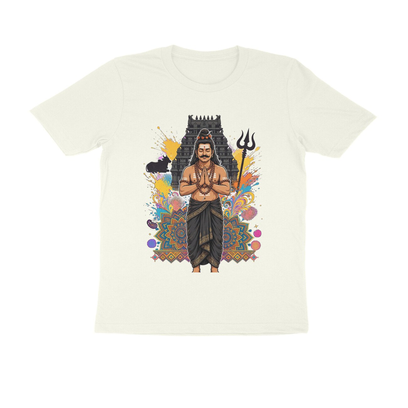 Tamil Shiva Devotee Praying T-Shirt | Lord Shiva Bhakti | Tamil Shaivism & Spiritual Art - Image 13