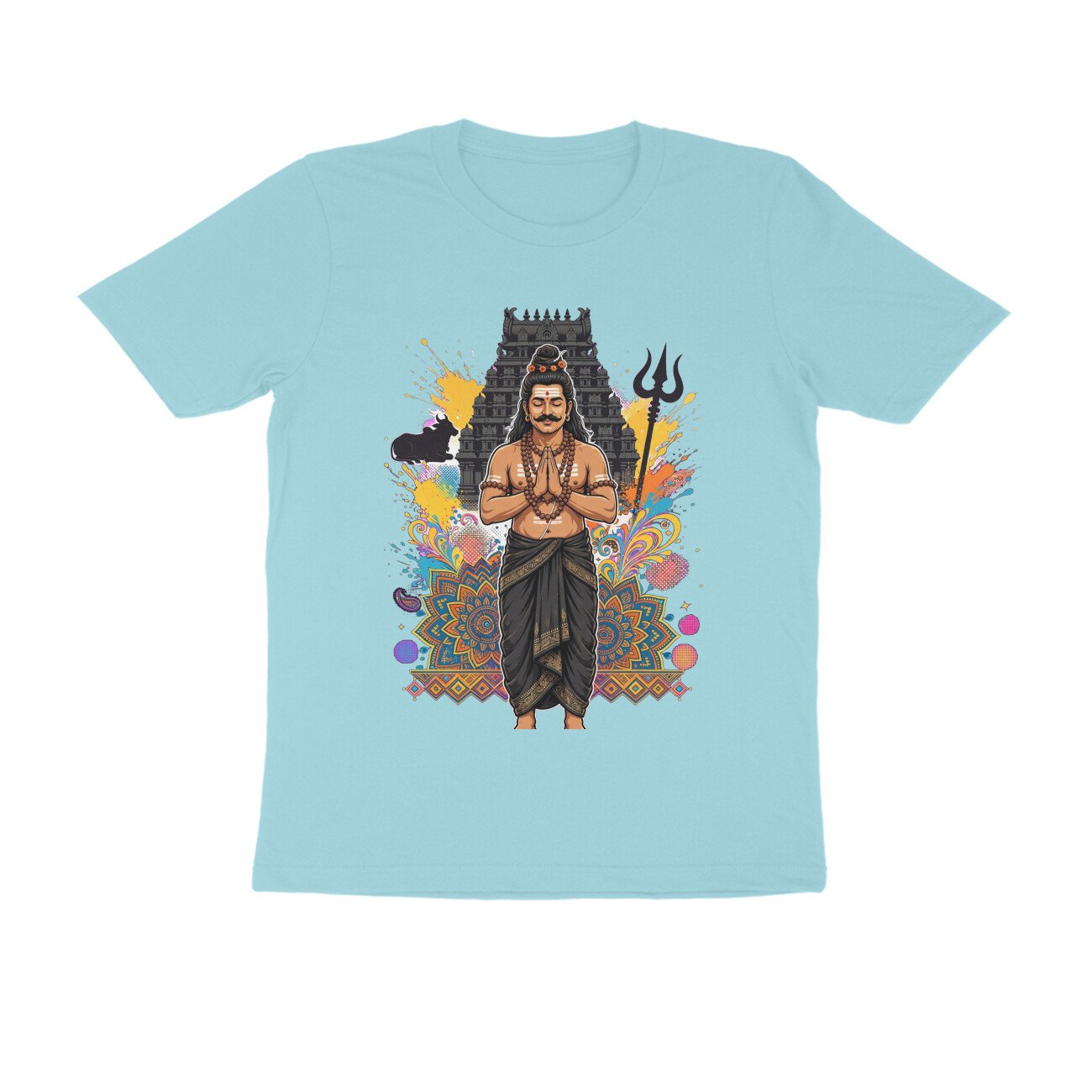 Tamil Shiva Devotee Praying T-Shirt | Lord Shiva Bhakti | Tamil Shaivism & Spiritual Art - Image 14