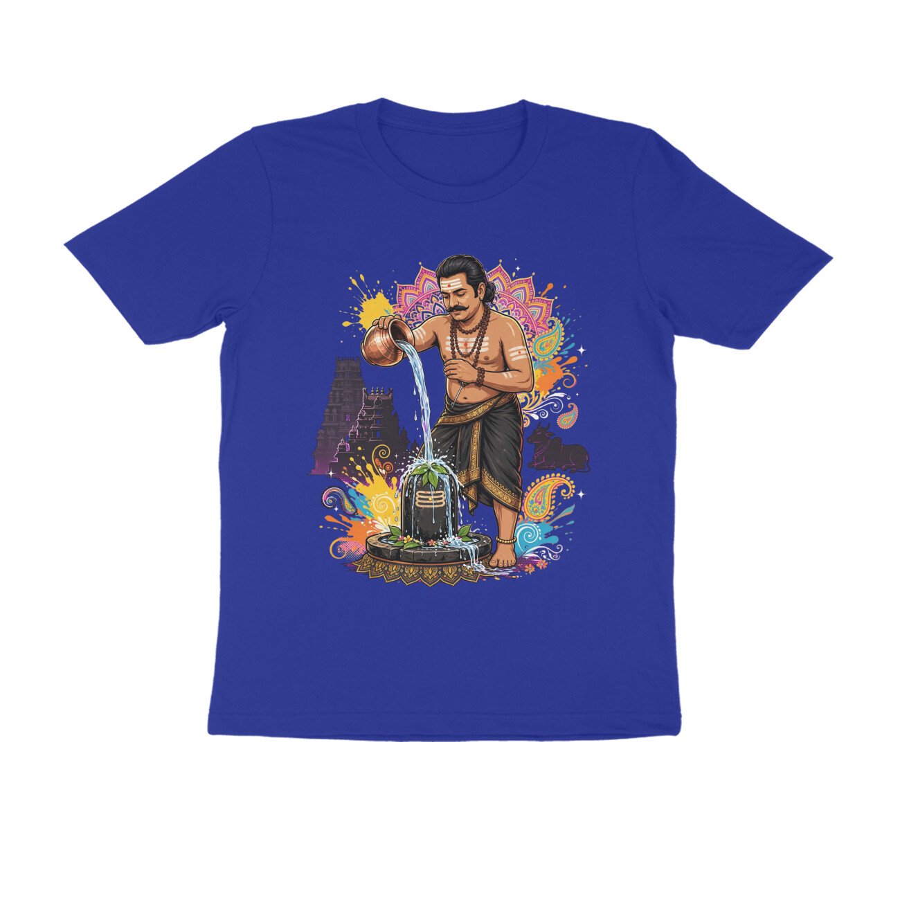 Tamil Shiva Devotee Abhishek T-Shirt | Shiva Linga Puja | Lord Shiva Bhakti & Tamil Heritage - Image 2