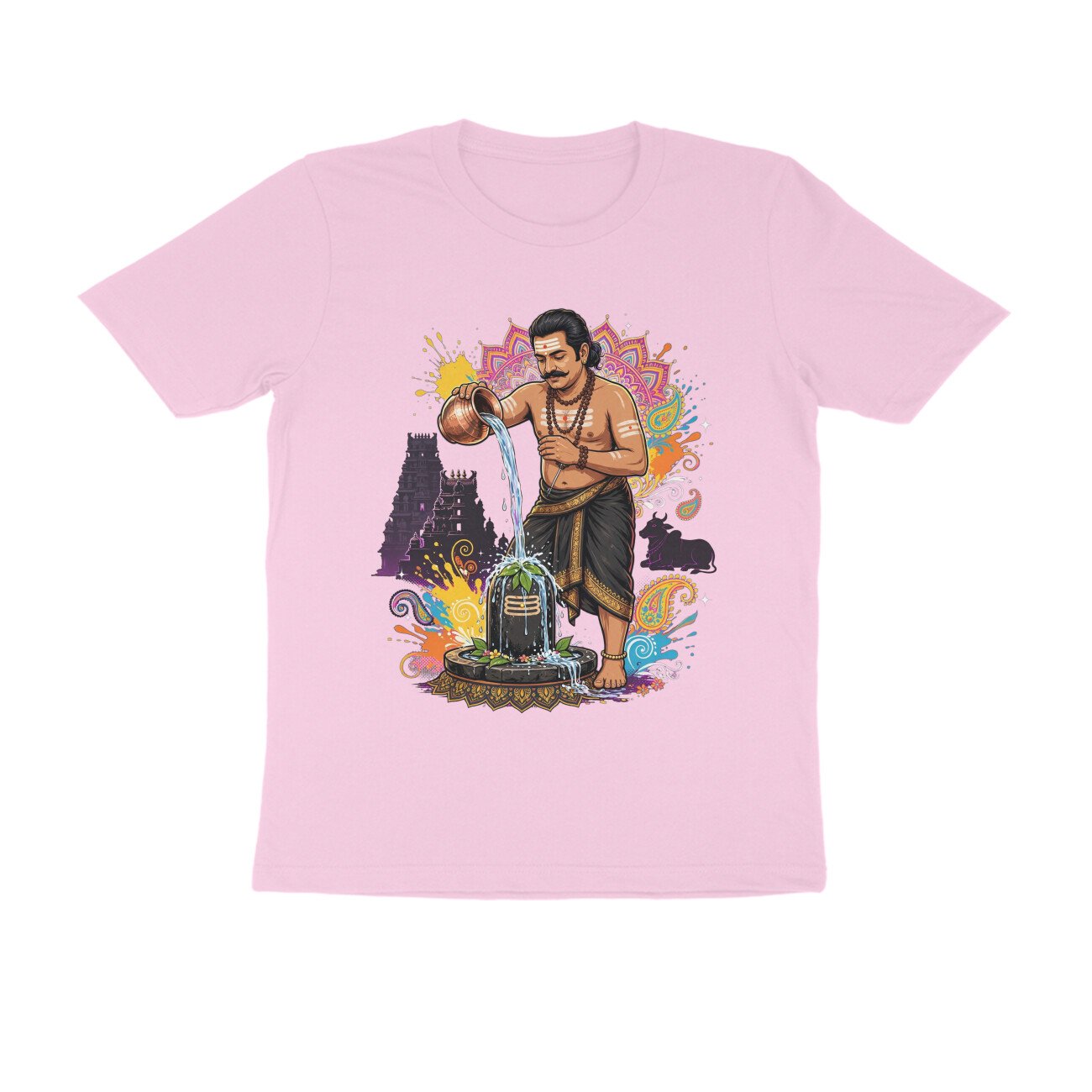 Tamil Shiva Devotee Abhishek T-Shirt | Shiva Linga Puja | Lord Shiva Bhakti & Tamil Heritage - Image 7