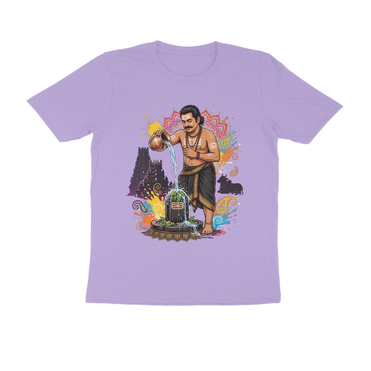 Tamil Shiva Devotee Abhishek T-Shirt | Shiva Linga Puja | Lord Shiva Bhakti & Tamil Heritage - Image 9