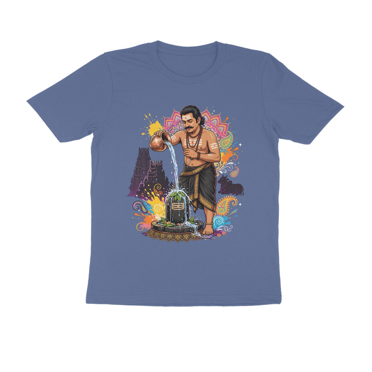 Tamil Shiva Devotee Abhishek T-Shirt | Shiva Linga Puja | Lord Shiva Bhakti & Tamil Heritage - Image 10