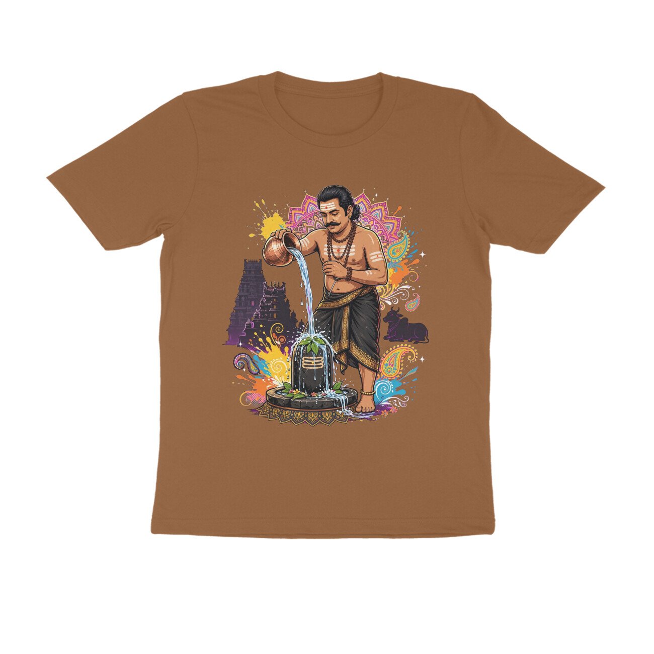 Tamil Shiva Devotee Abhishek T-Shirt | Shiva Linga Puja | Lord Shiva Bhakti & Tamil Heritage - Image 11