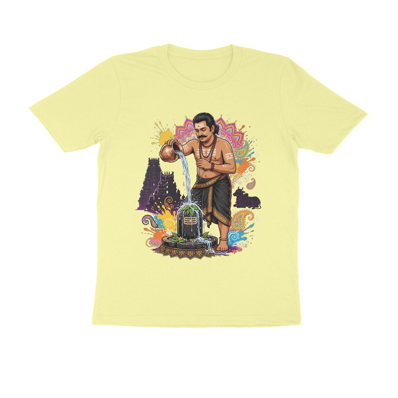 Tamil Shiva Devotee Abhishek T-Shirt | Shiva Linga Puja | Lord Shiva Bhakti & Tamil Heritage - Image 17