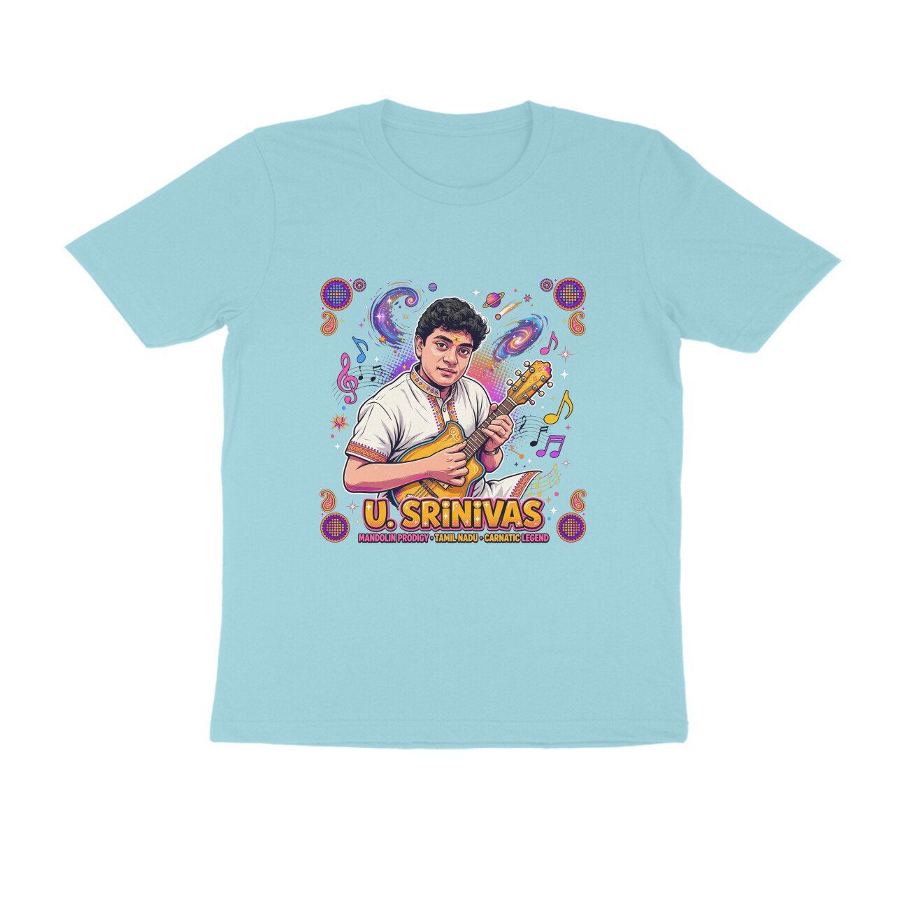 U. Srinivas T-Shirt | Mandolin Maestro | Carnatic Music & Indian Musical Heritage - Image 4