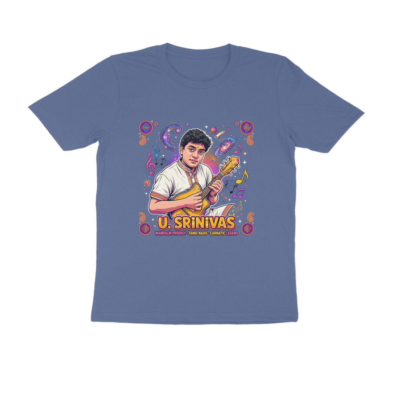 U. Srinivas T-Shirt | Mandolin Maestro | Carnatic Music & Indian Musical Heritage - Image 5