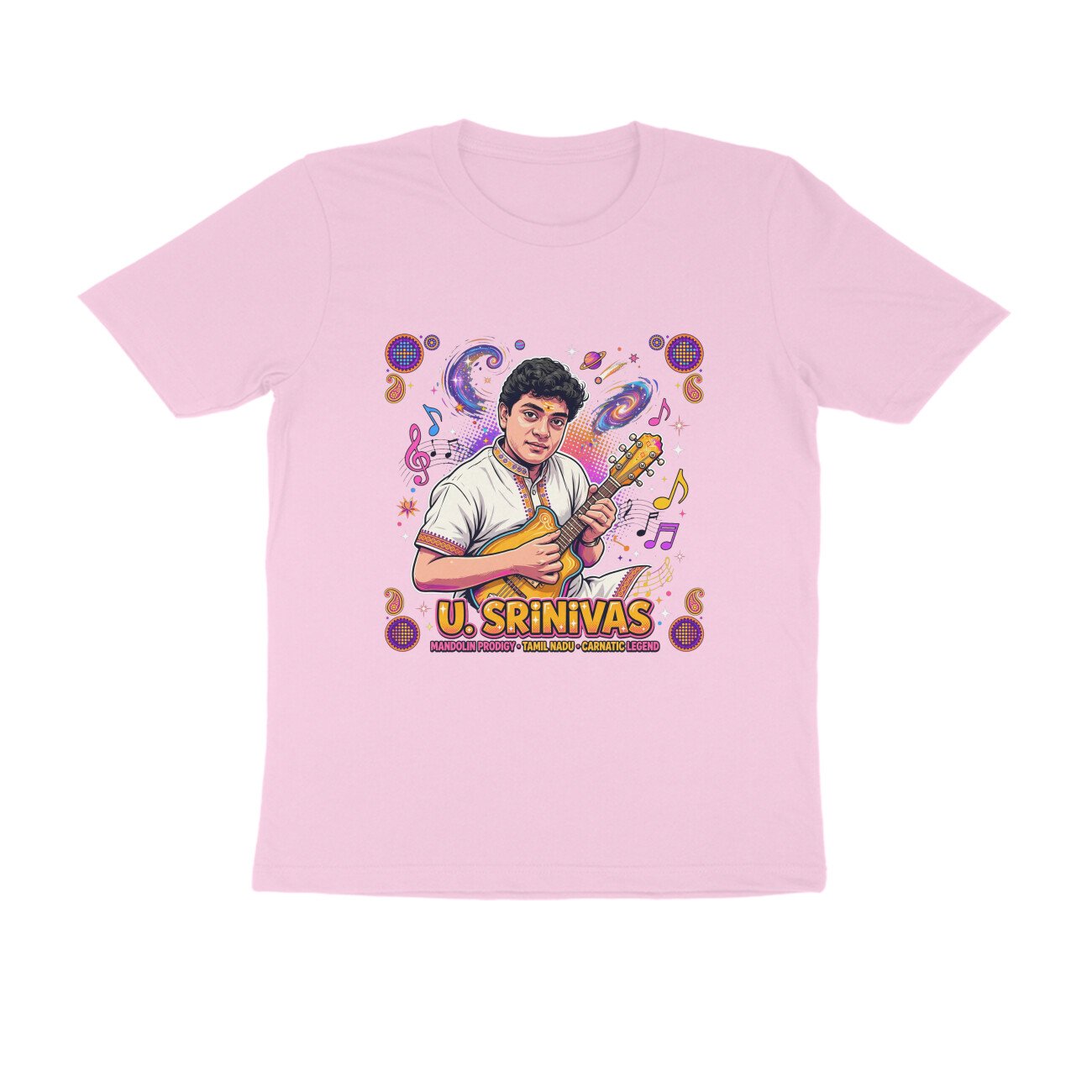 U. Srinivas T-Shirt | Mandolin Maestro | Carnatic Music & Indian Musical Heritage - Image 7
