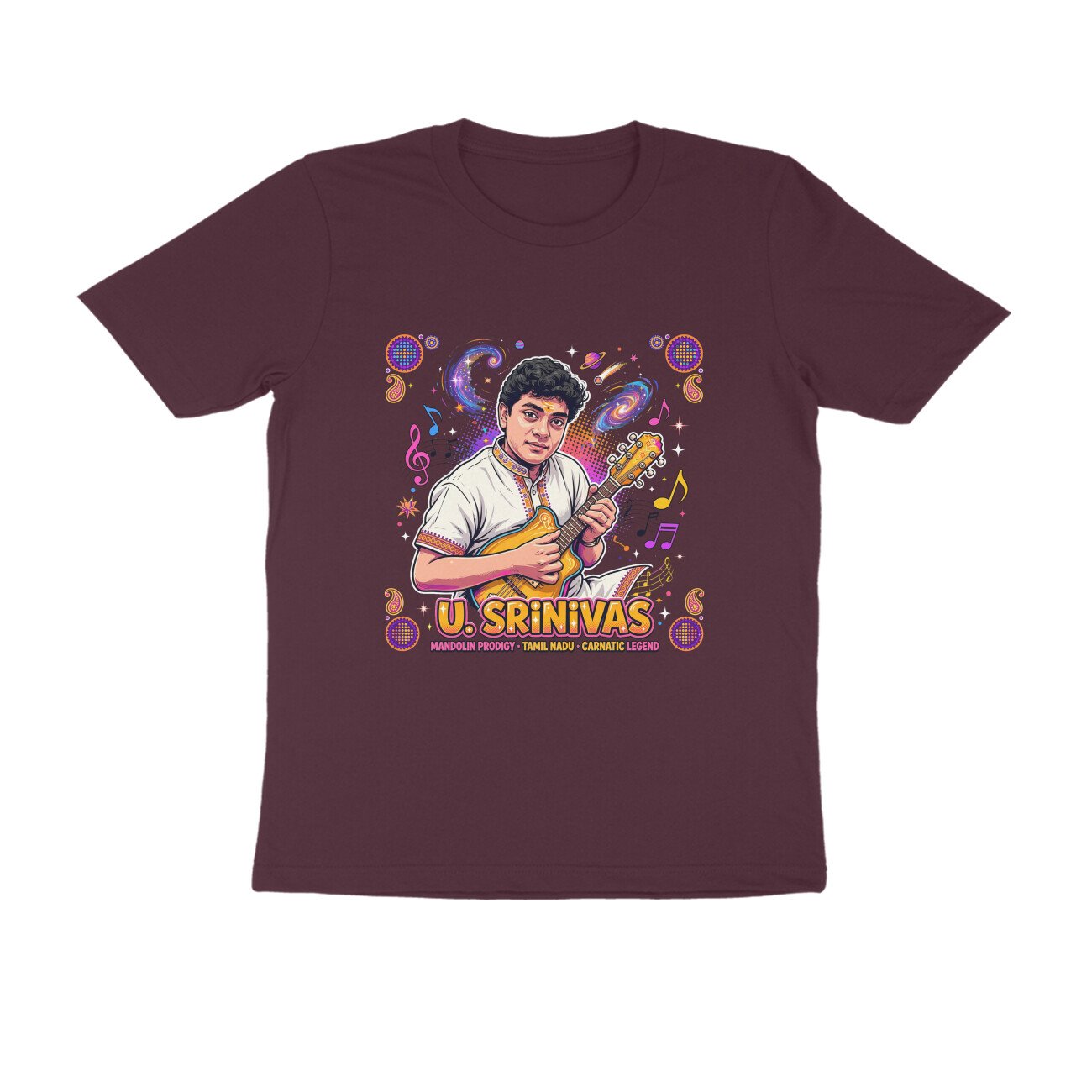U. Srinivas T-Shirt | Mandolin Maestro | Carnatic Music & Indian Musical Heritage - Image 8