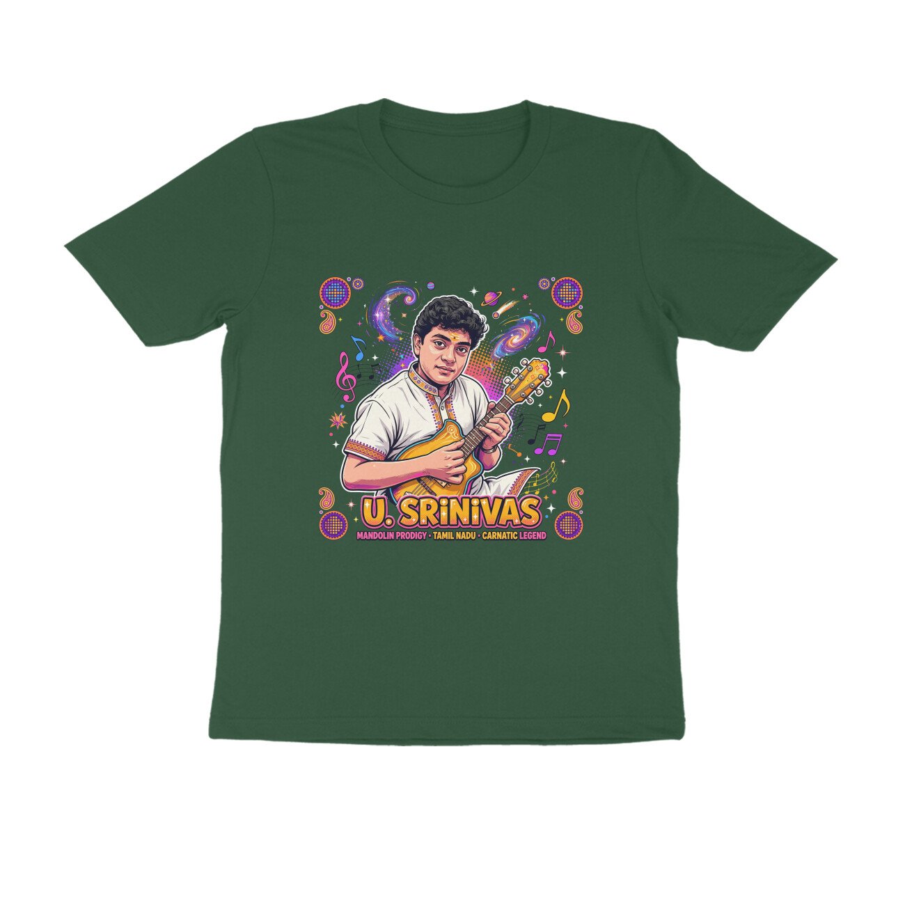 U. Srinivas T-Shirt | Mandolin Maestro | Carnatic Music & Indian Musical Heritage - Image 10