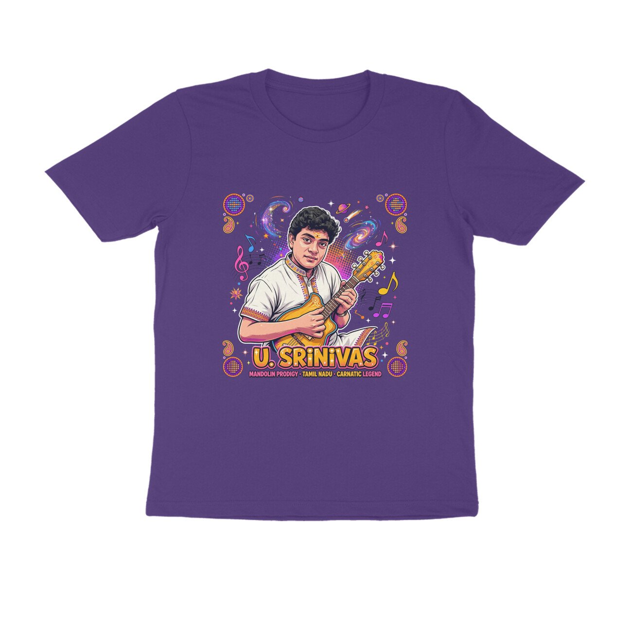 U. Srinivas T-Shirt | Mandolin Maestro | Carnatic Music & Indian Musical Heritage - Image 12