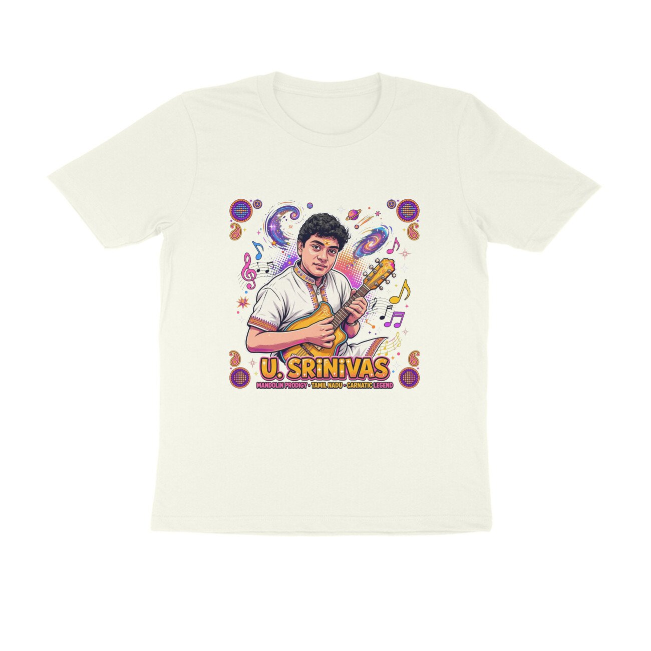 U. Srinivas T-Shirt | Mandolin Maestro | Carnatic Music & Indian Musical Heritage - Image 15
