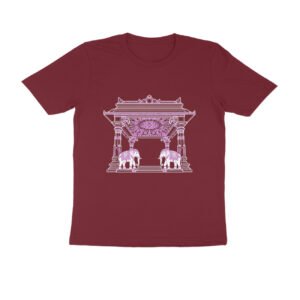 Temple Architecture Mandapa Linework T-Shirt | Indian Temple Art | South Indian Heritage Design
