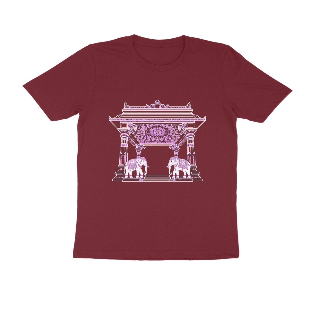 Temple Architecture Mandapa Linework T-Shirt | Indian Temple Art | South Indian Heritage Design
