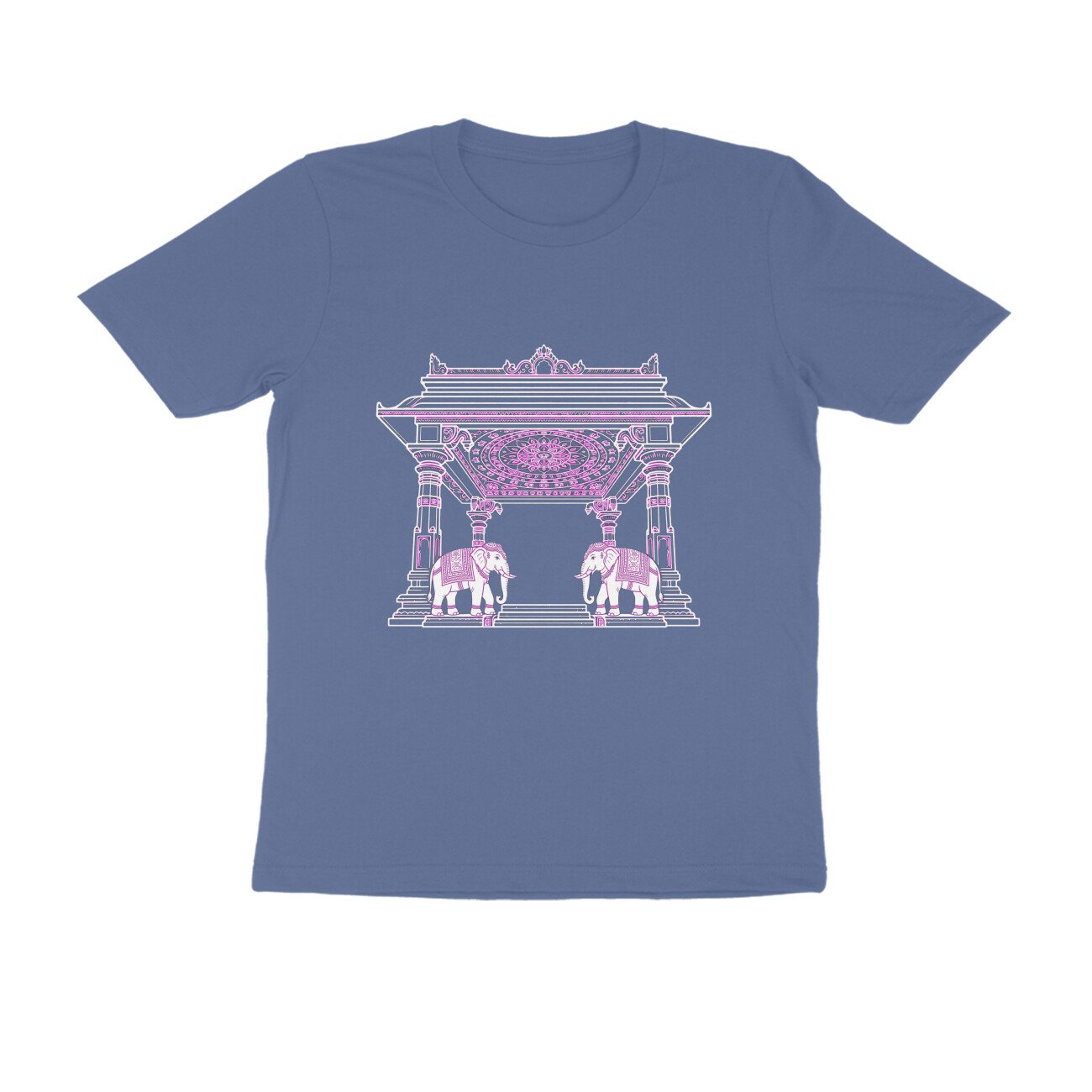 Temple Architecture Mandapa Linework T-Shirt | Indian Temple Art | South Indian Heritage Design - Image 6