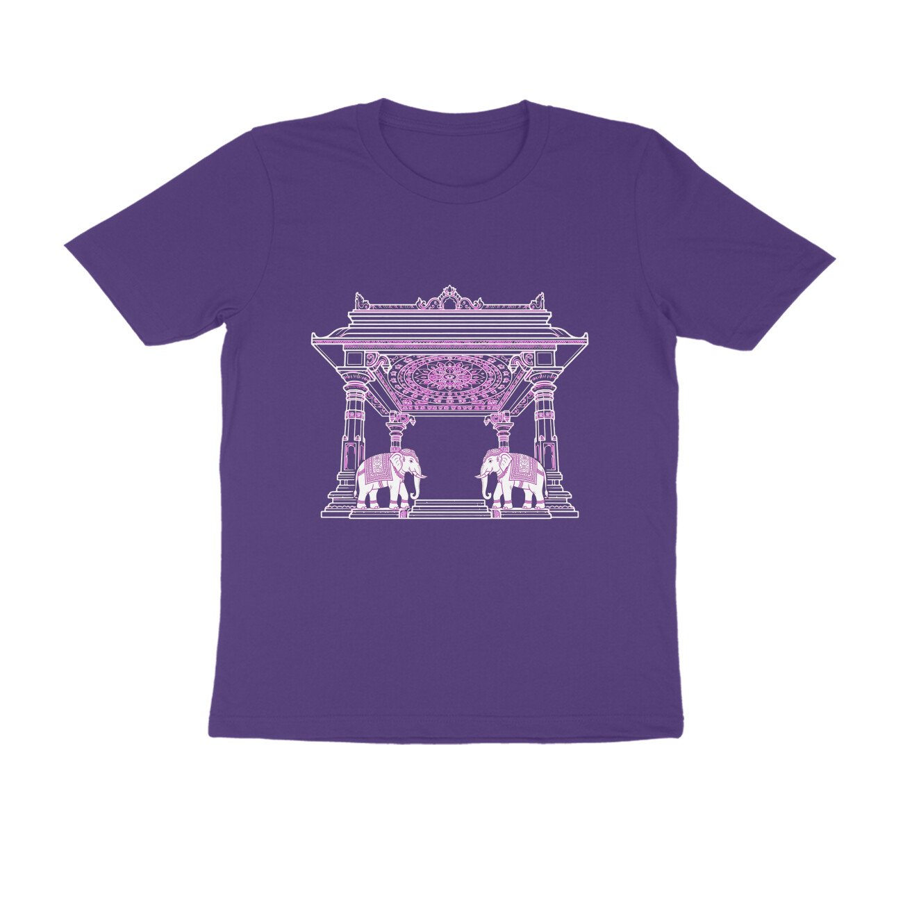 Temple Architecture Mandapa Linework T-Shirt | Indian Temple Art | South Indian Heritage Design - Image 7