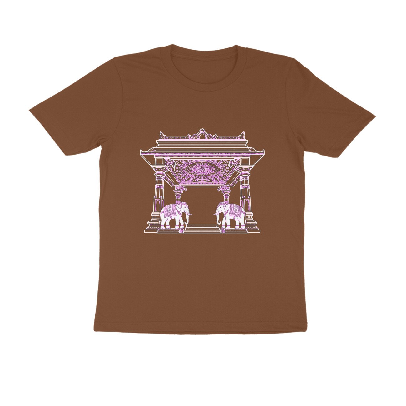 Temple Architecture Mandapa Linework T-Shirt | Indian Temple Art | South Indian Heritage Design - Image 8