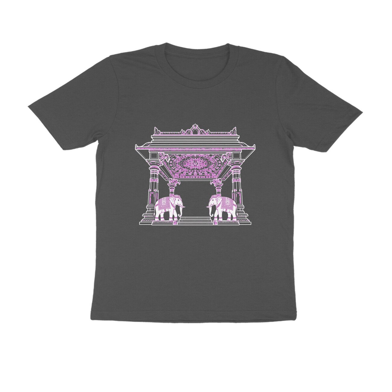 Temple Architecture Mandapa Linework T-Shirt | Indian Temple Art | South Indian Heritage Design - Image 9