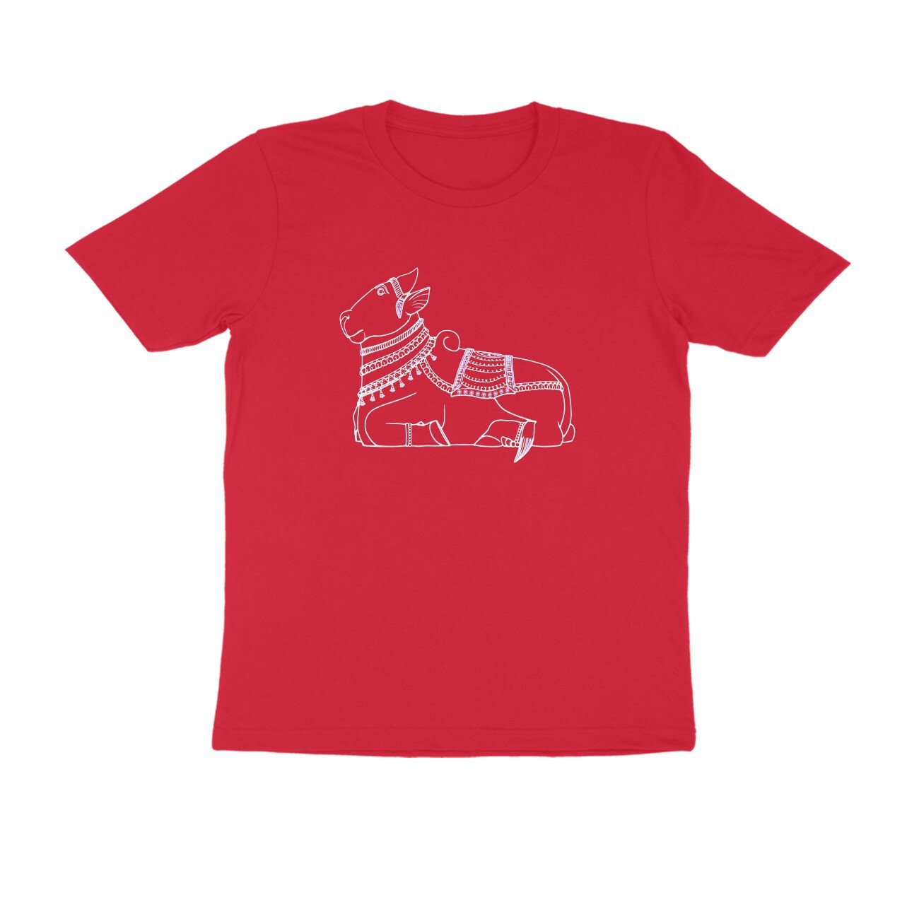 Nandi Bull T-Shirt | Sacred Nandi of Lord Shiva | South Indian Temple Art & Heritage - Image 2