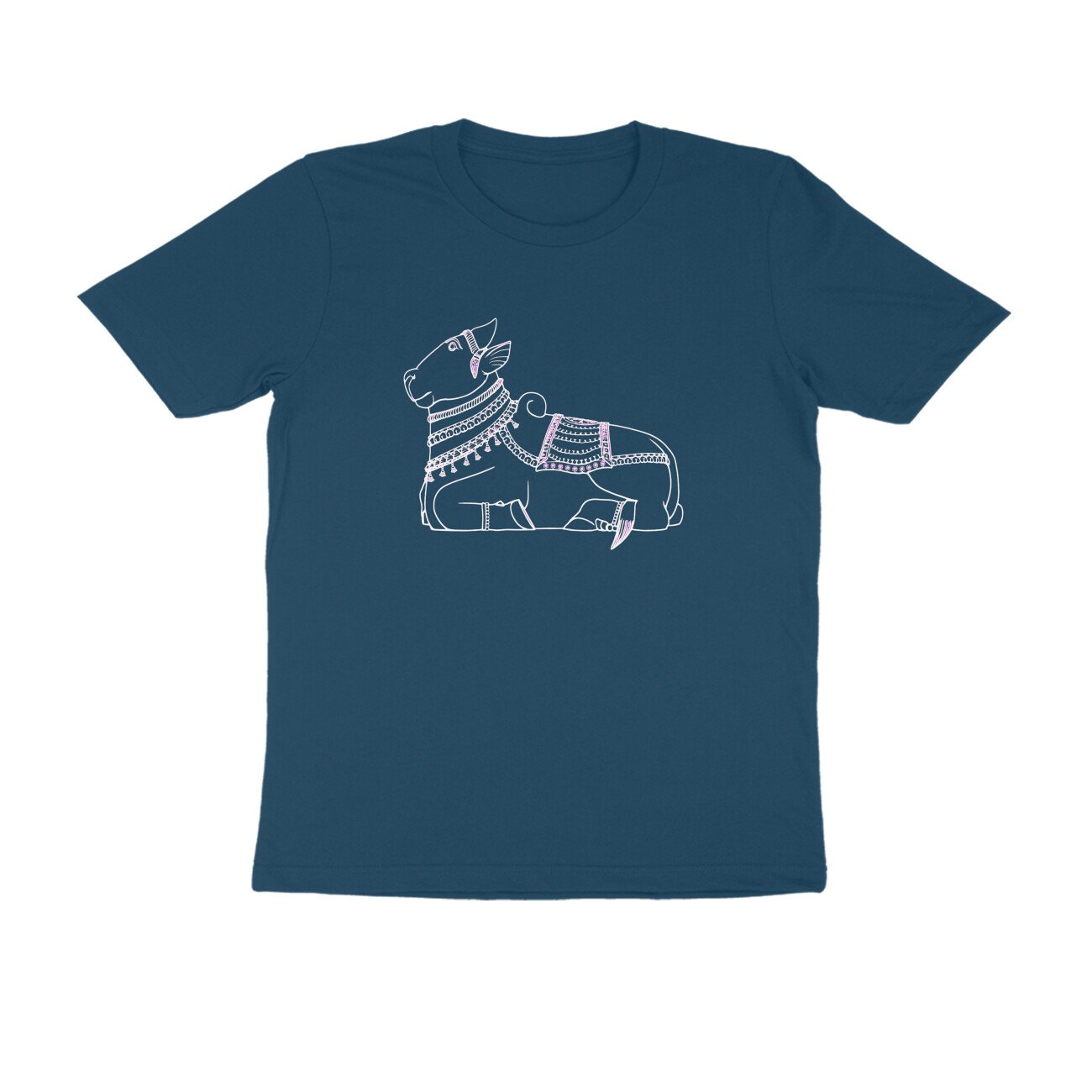 Nandi Bull T-Shirt | Sacred Nandi of Lord Shiva | South Indian Temple Art & Heritage - Image 3