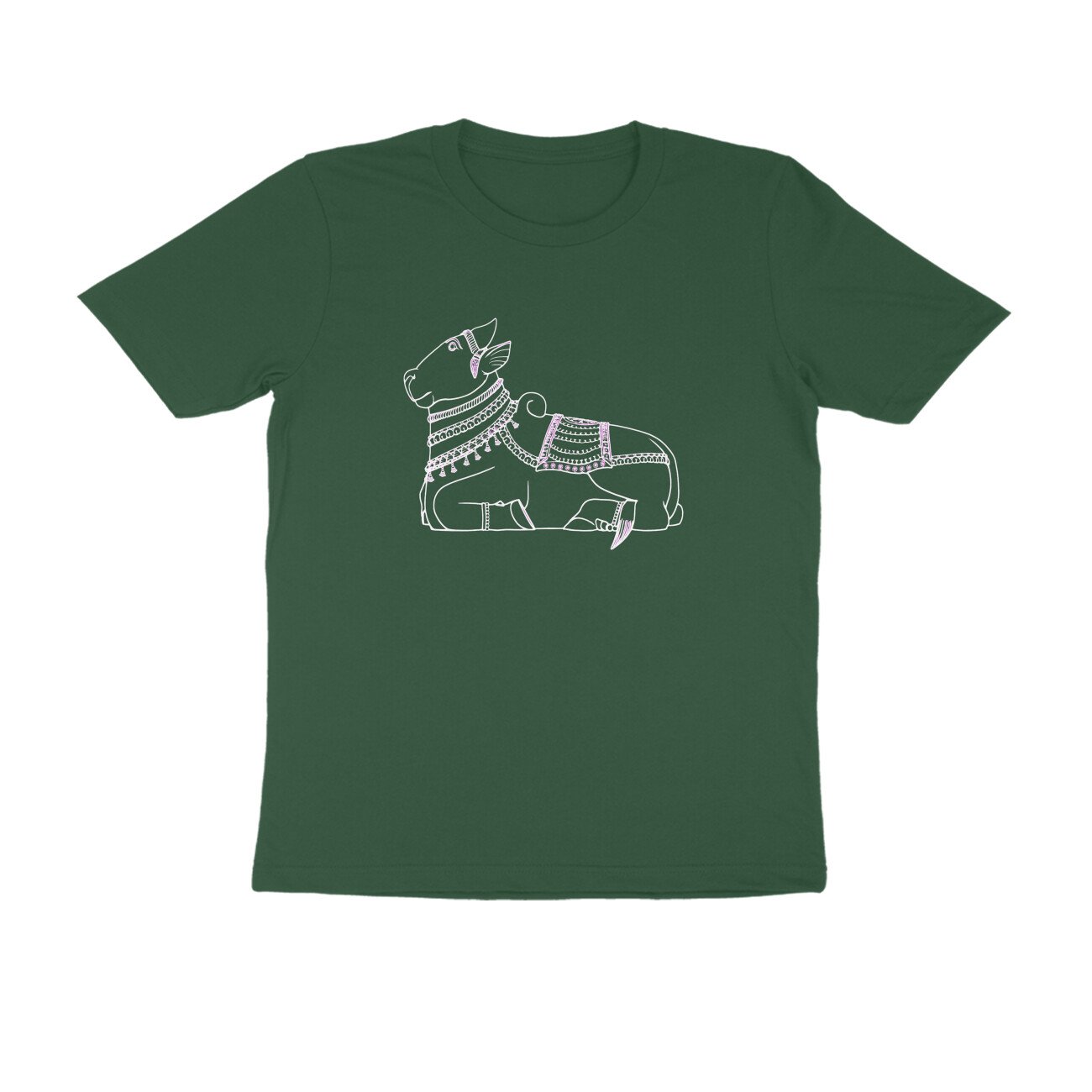 Nandi Bull T-Shirt | Sacred Nandi of Lord Shiva | South Indian Temple Art & Heritage - Image 4