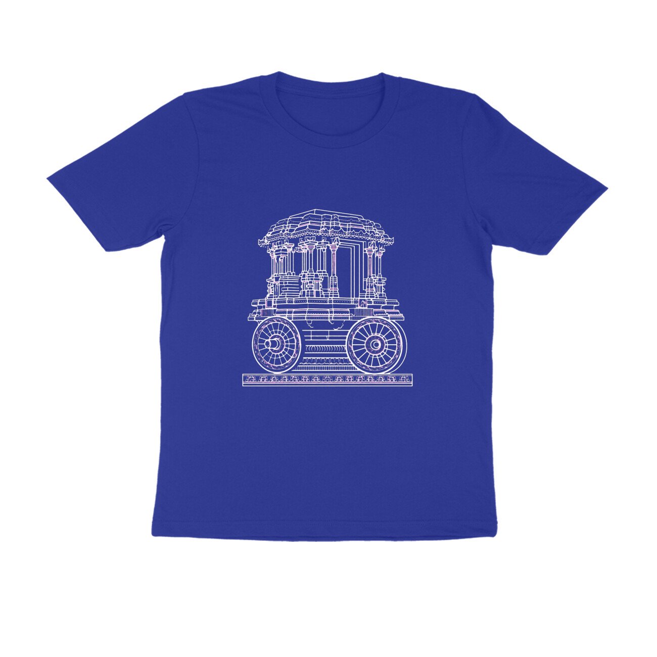 Hampi Stone Chariot T-Shirt | Vittala Temple Karnataka | Vijayanagara Architecture & Heritage - Image 2