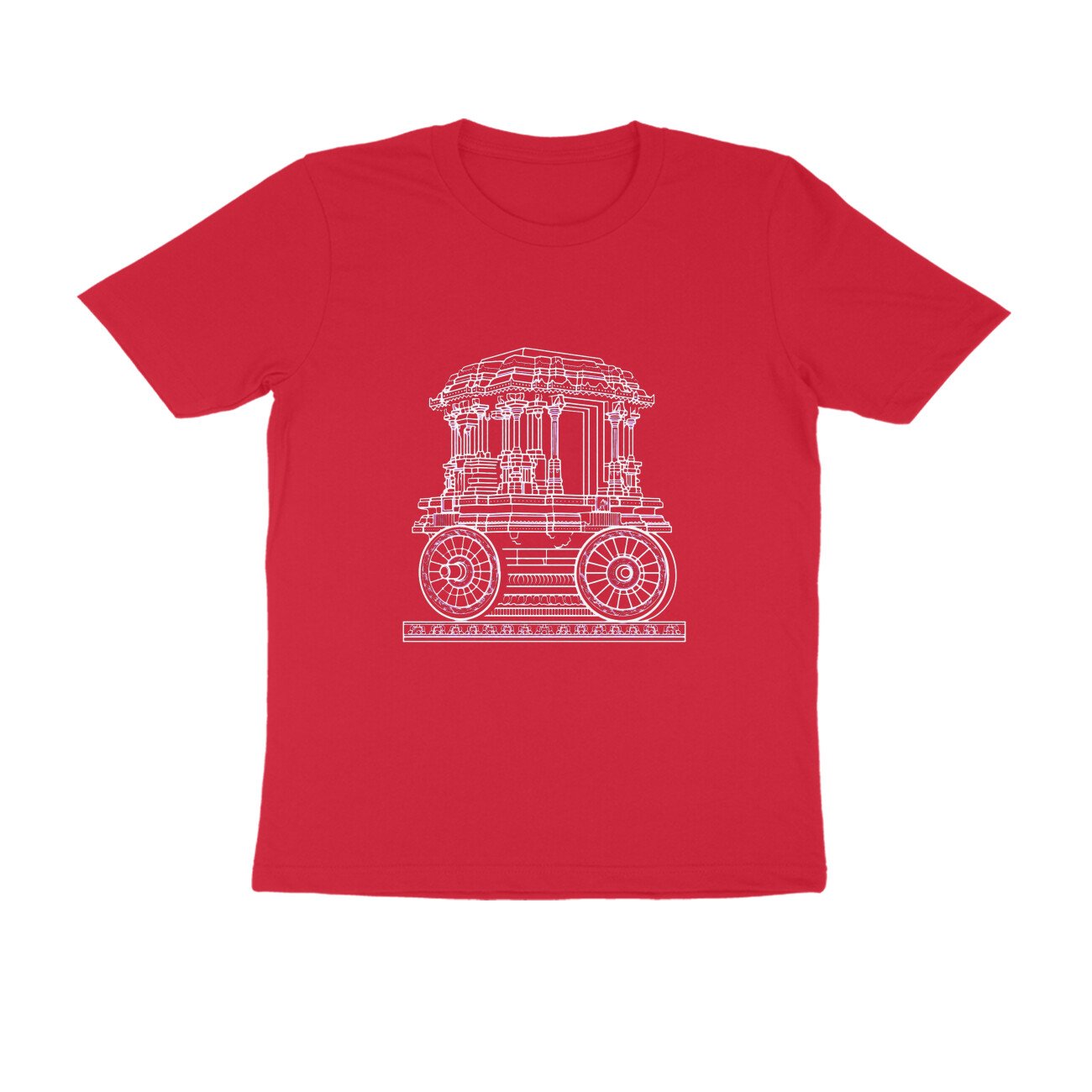 Hampi Stone Chariot T-Shirt | Vittala Temple Karnataka | Vijayanagara Architecture & Heritage - Image 3
