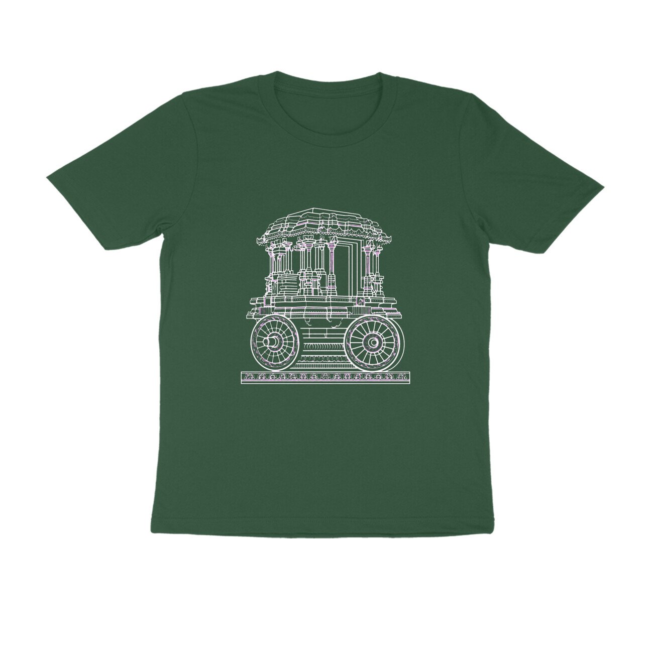 Hampi Stone Chariot T-Shirt | Vittala Temple Karnataka | Vijayanagara Architecture & Heritage - Image 6