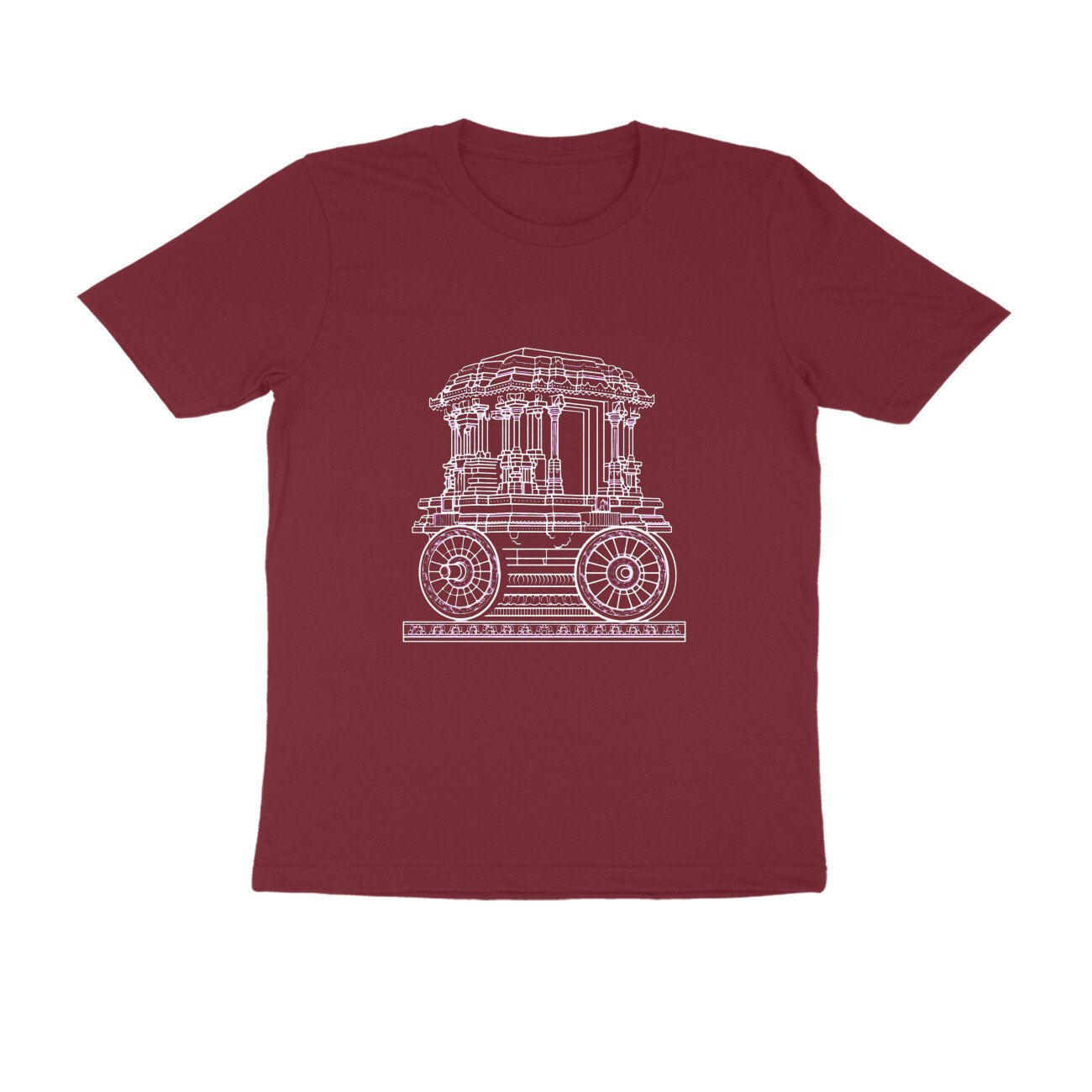 Hampi Stone Chariot T-Shirt | Vittala Temple Karnataka | Vijayanagara Architecture & Heritage - Image 7