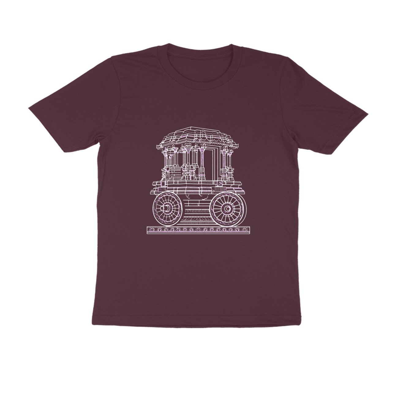 Hampi Stone Chariot T-Shirt | Vittala Temple Karnataka | Vijayanagara Architecture & Heritage - Image 9
