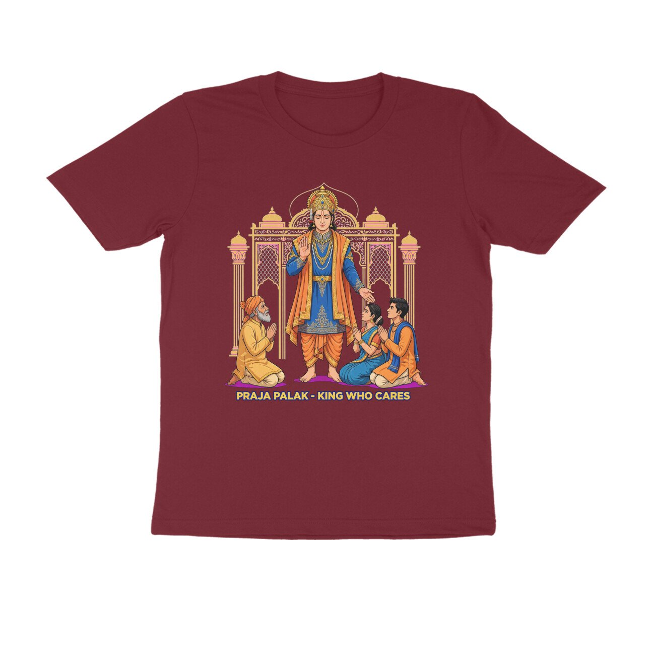 Praja Palak Shri Ram T-Shirt | प्रजापालक श्री राम | King Who Cares | Ram Rajya & Dharma - Image 6