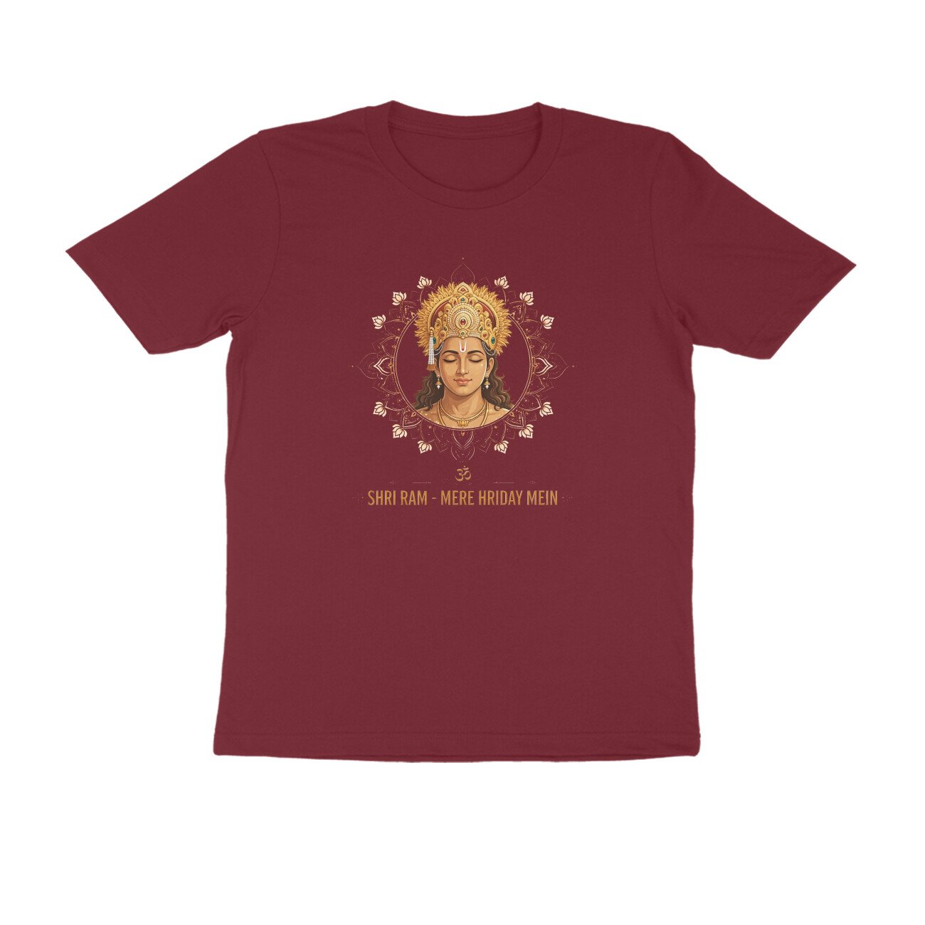 Shri Ram Mere Hriday Mein T-Shirt | श्री राम मेरे हृदय में | Ram Bhakti Devotional Design - Image 7