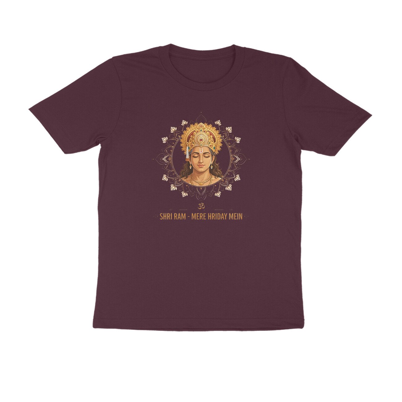Shri Ram Mere Hriday Mein T-Shirt | श्री राम मेरे हृदय में | Ram Bhakti Devotional Design - Image 9