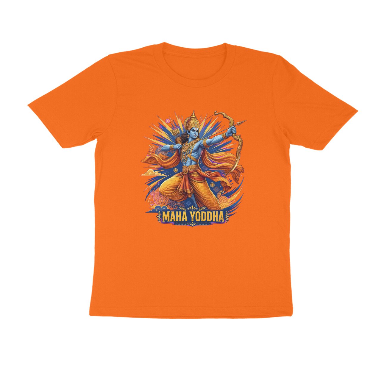 Maha Yodha Shri Ram T-Shirt | महायोद्धा श्री राम | Fighting Adharma | Ram Bhakti Warrior Design - Image 5