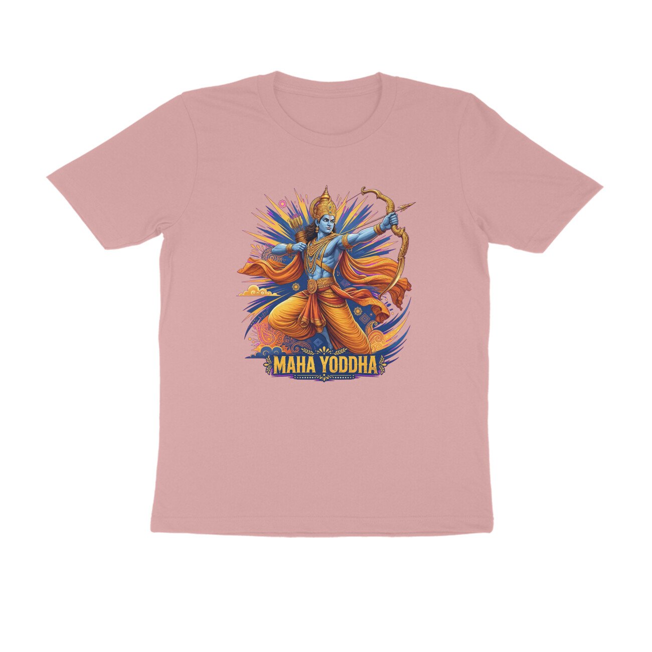 Maha Yodha Shri Ram T-Shirt | महायोद्धा श्री राम | Fighting Adharma | Ram Bhakti Warrior Design - Image 6