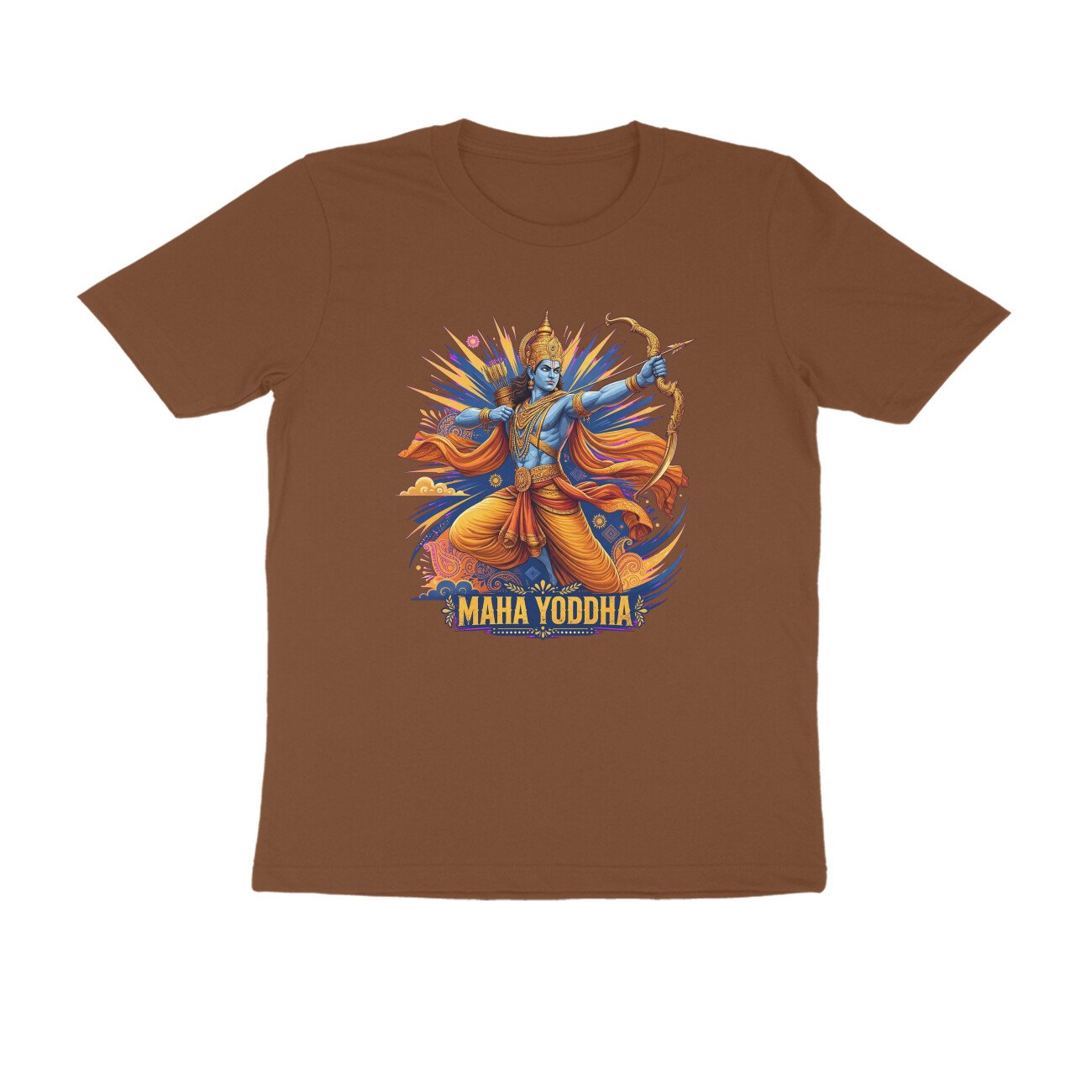 Maha Yodha Shri Ram T-Shirt | महायोद्धा श्री राम | Fighting Adharma | Ram Bhakti Warrior Design - Image 8