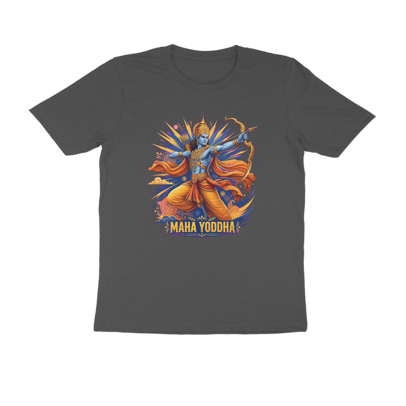 Maha Yodha Shri Ram T-Shirt | महायोद्धा श्री राम | Fighting Adharma | Ram Bhakti Warrior Design - Image 10