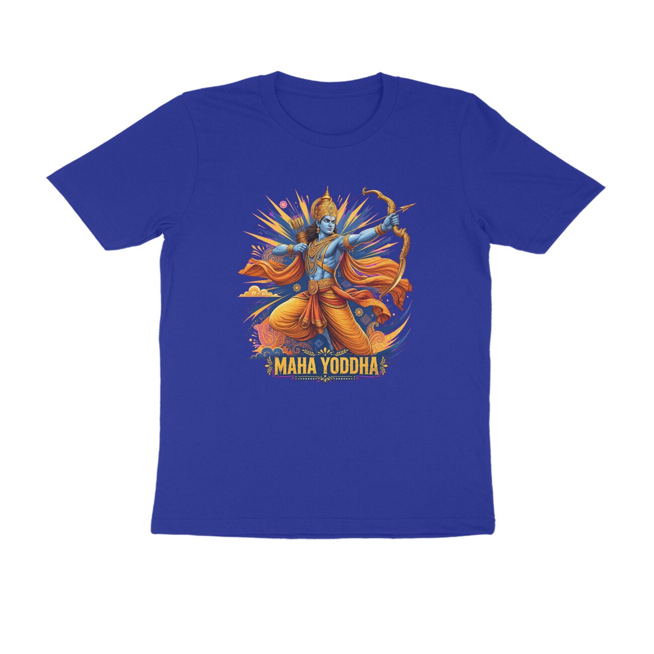 Maha Yodha Shri Ram T-Shirt | महायोद्धा श्री राम | Fighting Adharma | Ram Bhakti Warrior Design - Image 12