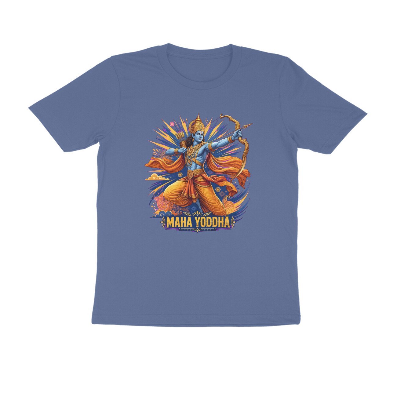 Maha Yodha Shri Ram T-Shirt | महायोद्धा श्री राम | Fighting Adharma | Ram Bhakti Warrior Design - Image 14